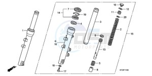 PES125R9 France - (F / CMF STC) drawing FRONT FORK