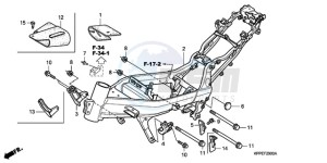 CBR125RW9 UK - (E) drawing FRAME BODY