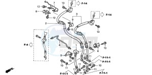 VFR800 drawing FRONT BRAKE HOSE (VFR800)