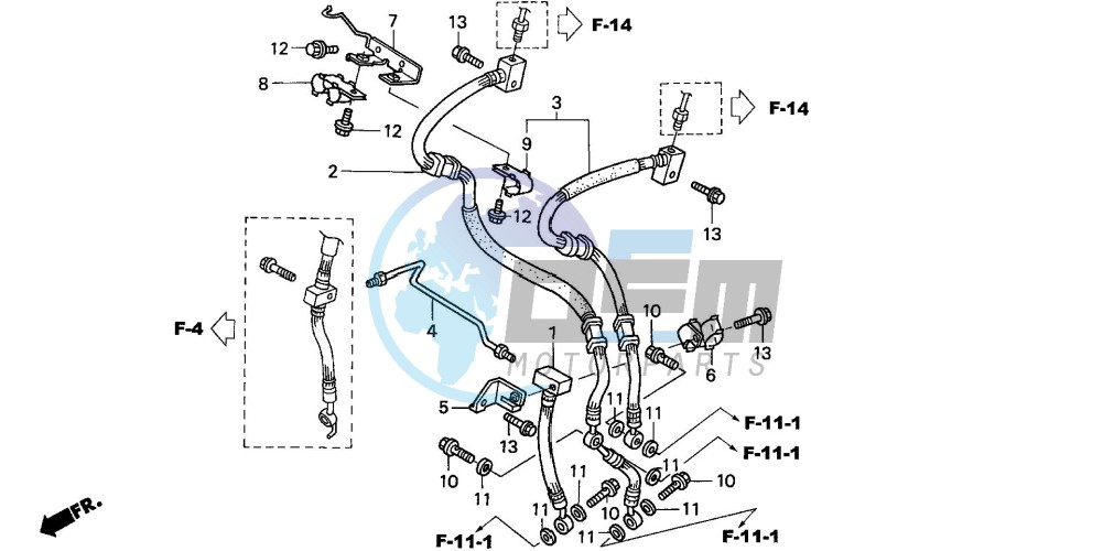 FRONT BRAKE HOSE (VFR800)