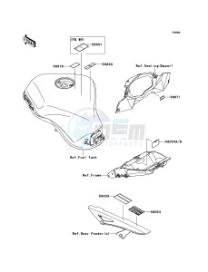 Z1000SX ZX1000GBF FR GB XX (EU ME A(FRICA) drawing Labels