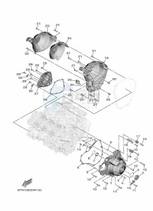 MT-09 MTN890 (B7N7) drawing CRANKCASE COVER 1