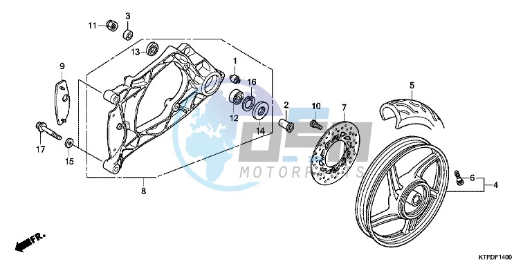 REAR WHEEL/ SWINGARM