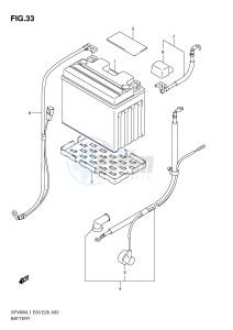 SFV650 (E3-E28) Gladius drawing BATTERY (SFV650AL1 E33)