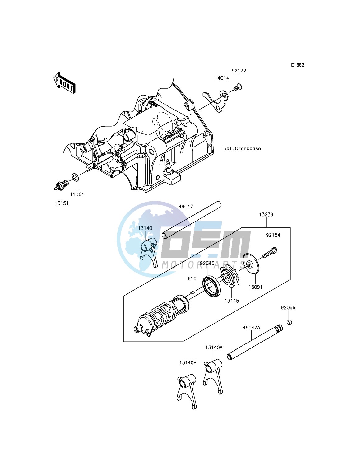 Gear Change Drum/Shift Fork(s)