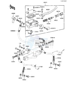 KZ 550 H [GPZ] (H1-H2) [GPZ] drawing FRONT MASTER CYLINDER