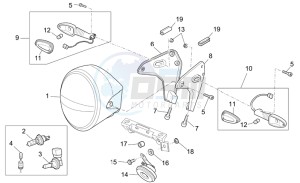 Breva V IE 1100 drawing Headlight/Horn