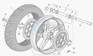 MGS-01 1200 Corsa Corsa drawing Front wheel