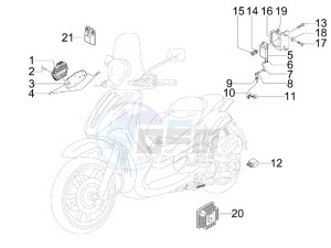 Beverly 500 Tourer (USA) USA drawing Voltage Regulators - Electronic Control Units (ecu) - H.T. Coil