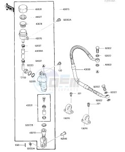 KX 250 D [KX250] (D2) [KX250] drawing REAR MASTER CYLINDER