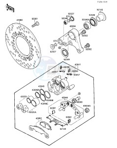 ZX 1000 B [NINJA ZX-10] (B1-B2) [NINJA ZX-10] drawing REAR BRAKE