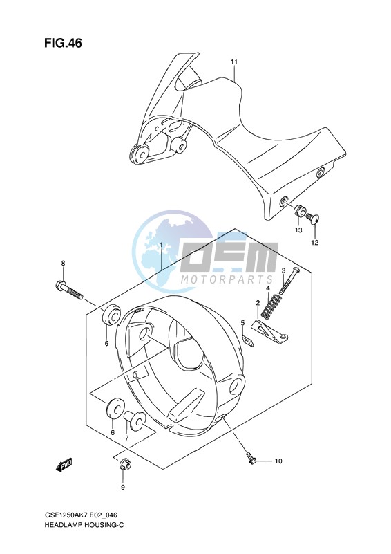 HEADLAMP HOUSING