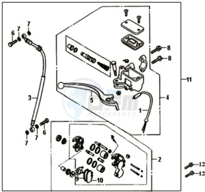 CROX 50 L5-L6 drawing BRAKE CALIPER FOR / BRAKE LEVER CPL