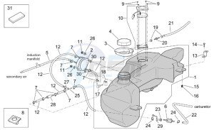 Scarabeo 125-200 e2 (eng. piaggio) drawing Fuel Tank