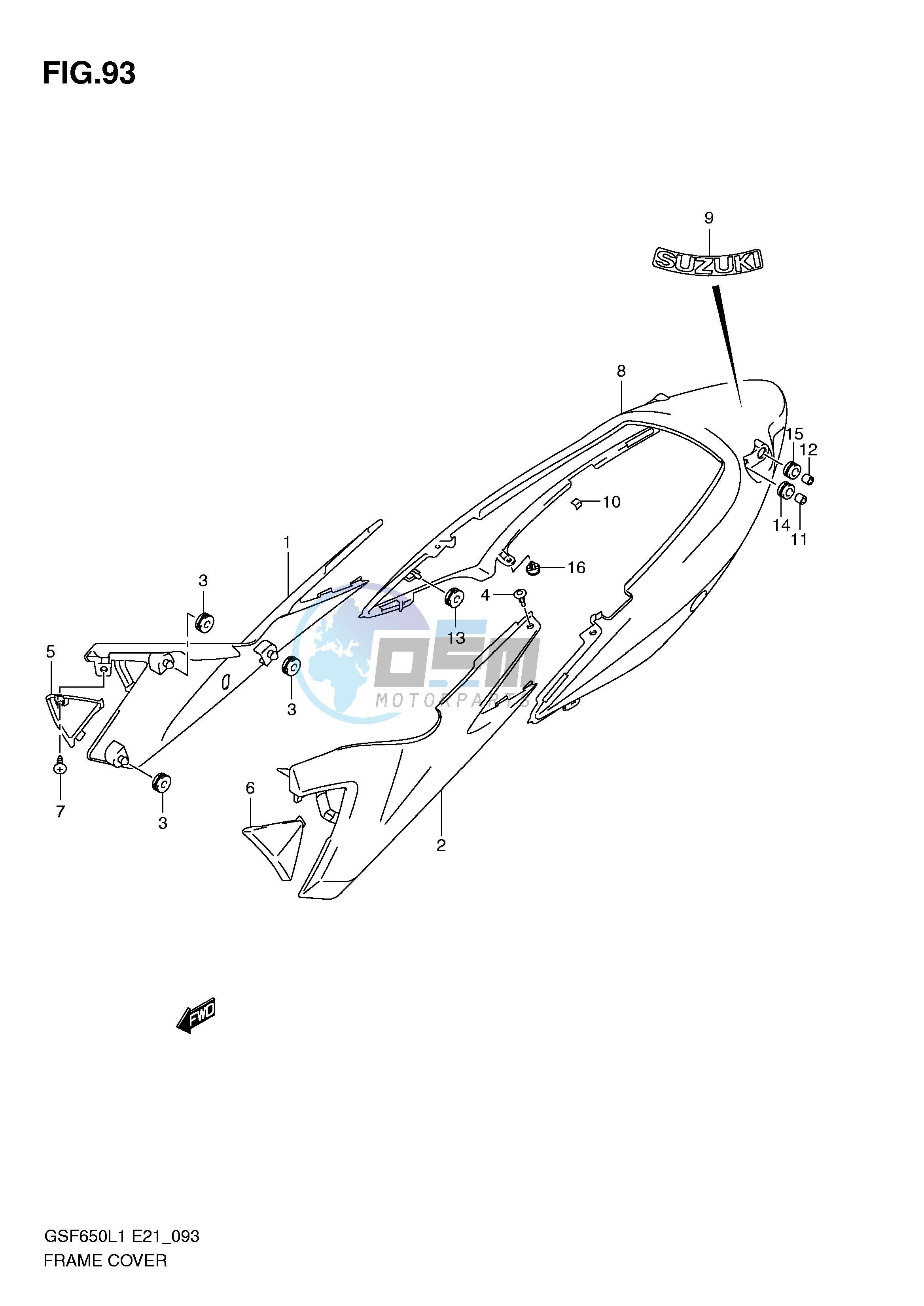 FRAME COVER (GSF650SAL1 E21)