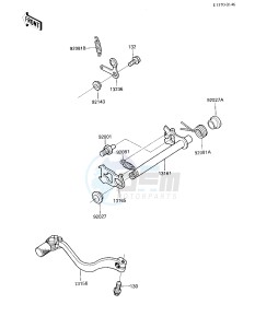 KX 125 E [KX125] (E2) [KX125] drawing GEAR CHANGE MECHANISM