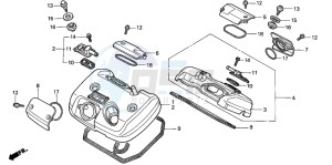 VT600C drawing CYLINDER HEAD COVER