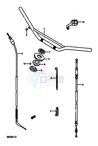 RM250 (G-H) drawing HANDLEBAR