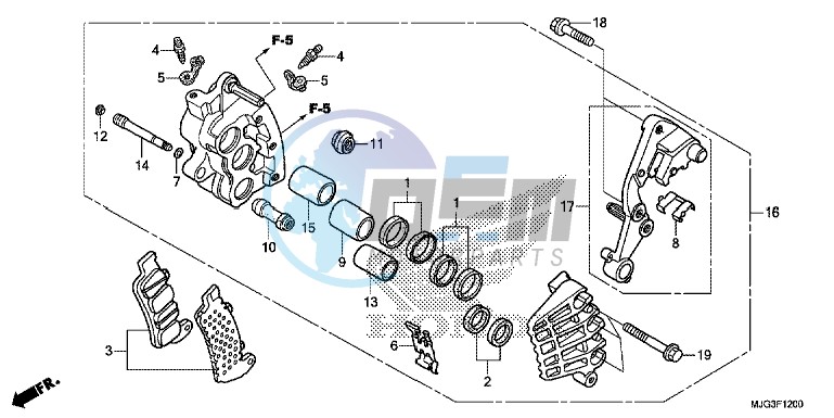 R. FRONT BRAKE CALIPER (ABS)