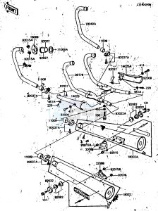 KZ 750 N [SPECTRE] (N1-N2) [SPECTRE] drawing MUFFLERS