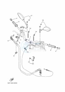 MT-07 MTN690 (BATD) drawing STEERING HANDLE & CABLE