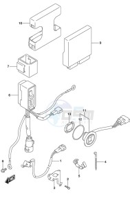 DF 50A drawing PTT Switch/Engine Control Unit High Thrust