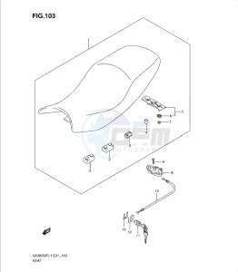 GSXF650 drawing SEAT