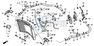 CBR600RR drawing RADIATOR