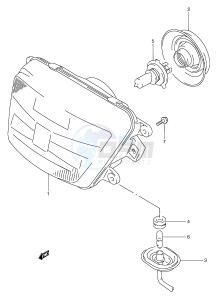 RGV250 (E24) drawing HEADLAMP (MODEL M N P R)