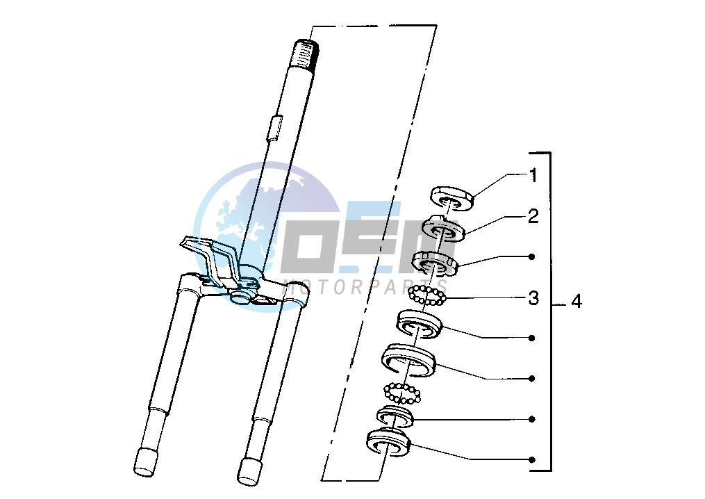 Steering bearing ball tracks