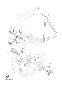 YZ450F (1SL5 1SL6 1SL7 1SL8) drawing STAND & FOOTREST