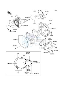 W800 EJ800AEFA GB XX (EU ME A(FRICA) drawing Right Engine Cover(s)