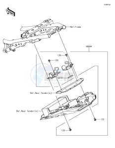 NINJA 650 EX650KHFA XX (EU ME A(FRICA) drawing Accessory(U-Lock Bracket)