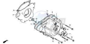 CB250 drawing LEFT CRANKCASE COVER