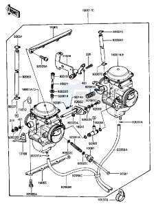 KZ 440 D [LTD BELT] (D2-D5) [LTD BELT] drawing CARBURETOR ASSY -- 81-83 D2_D3_D4_D5- -