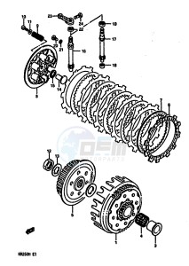 RM250 (G-H) drawing CLUTCH