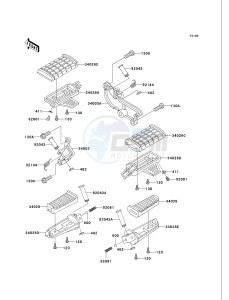 VN 750 A [VULCAN 750] (A20-A21) [VULCAN 750] drawing FOOTRESTS