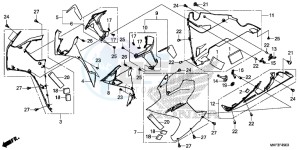 CBR1000S1 2ED - (2ED) drawing MIDDLE COWL