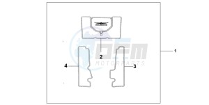 GL1800 drawing TRUNK MAT SET