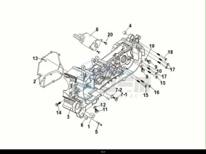 JET 14 125 LC ABS (E5) (XC12WZ-EU) (M1) drawing L. CRANK CASE