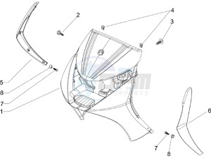 Beverly 125 drawing Front shield