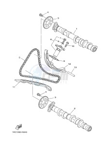 MT09 900 (1RCA 1RCB) drawing CAMSHAFT & CHAIN