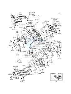 ZZR1400 ABS ZX1400FFFA FR GB XX (EU ME A(FRICA) drawing Cowling(Center)