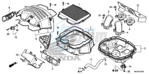 VFR1200XDC drawing AIR CLEANER