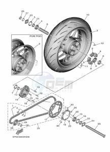 MT-09 MTN890-U (BMR1) drawing REAR WHEEL