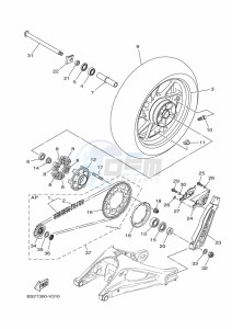 MT-09 MTN850-A (BS2T) drawing REAR WHEEL