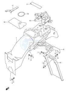 GSX600F (E2) Katana drawing REAR FENDER (MODEL S)