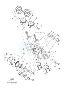 XSR700 (B341 B341 B341) drawing CRANKSHAFT & PISTON