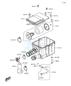 BRUTE FORCE 300 KVF300CHF EU drawing Air Cleaner