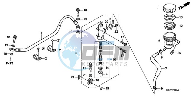 REAR BRAKE MASTER CYLINDER (CB600F/F3)